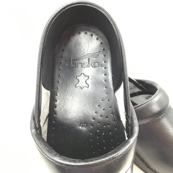 Women's 40 Black Leather Dansko Clogs Nursing Professional Minimalist 9.5-10 - Picture 11 of 11